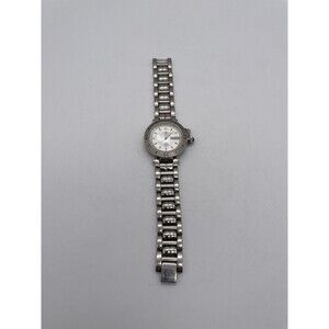 Lobor Collection Silver Tone Day Date Quartz Ladies watch New Battery